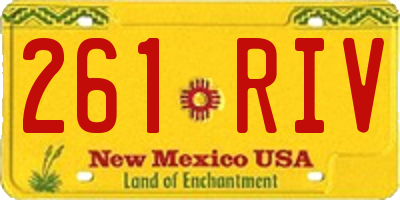 NM license plate 261RIV