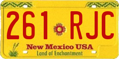 NM license plate 261RJC