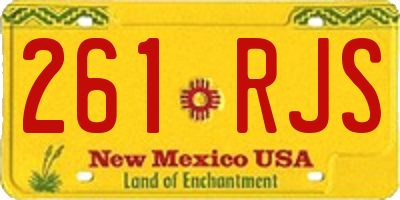 NM license plate 261RJS
