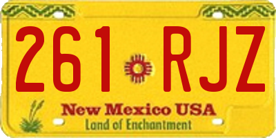 NM license plate 261RJZ