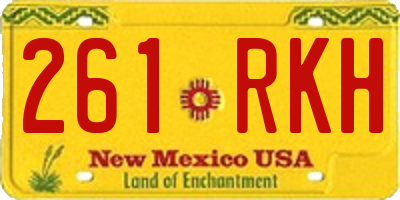 NM license plate 261RKH