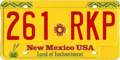 NM license plate 261RKP