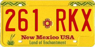 NM license plate 261RKX
