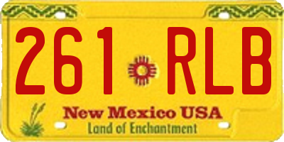 NM license plate 261RLB