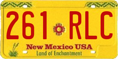 NM license plate 261RLC