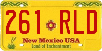 NM license plate 261RLD
