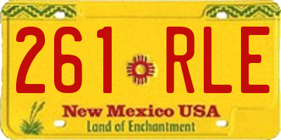 NM license plate 261RLE
