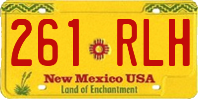 NM license plate 261RLH