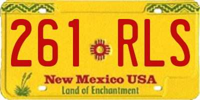 NM license plate 261RLS