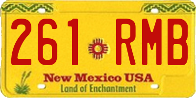 NM license plate 261RMB