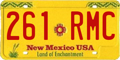 NM license plate 261RMC