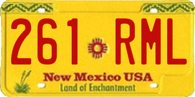 NM license plate 261RML