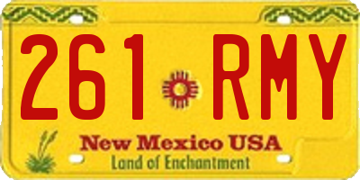 NM license plate 261RMY
