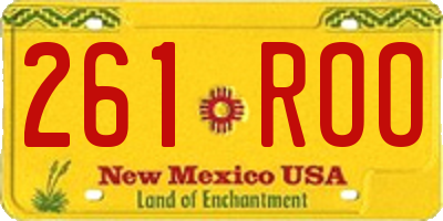 NM license plate 261ROO