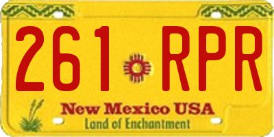 NM license plate 261RPR