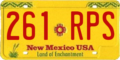 NM license plate 261RPS