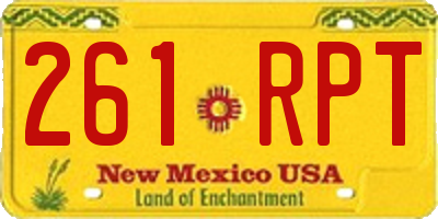 NM license plate 261RPT