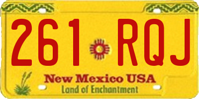 NM license plate 261RQJ