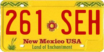 NM license plate 261SEH