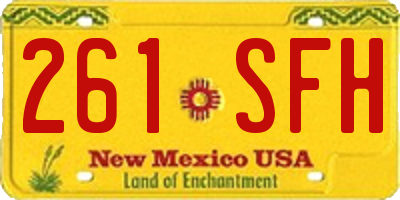 NM license plate 261SFH