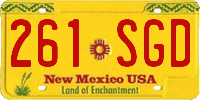 NM license plate 261SGD