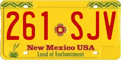 NM license plate 261SJV
