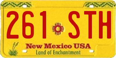 NM license plate 261STH