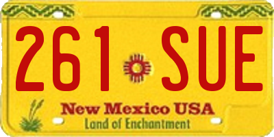 NM license plate 261SUE