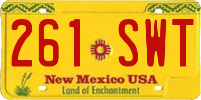 NM license plate 261SWT