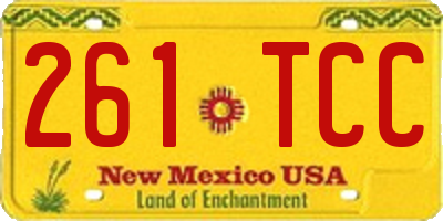 NM license plate 261TCC
