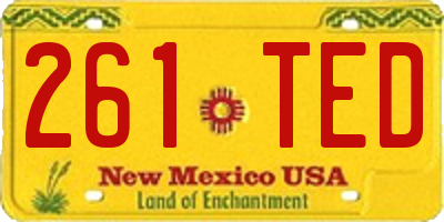 NM license plate 261TED