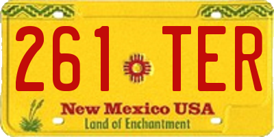 NM license plate 261TER