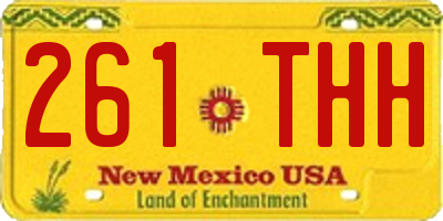 NM license plate 261THH
