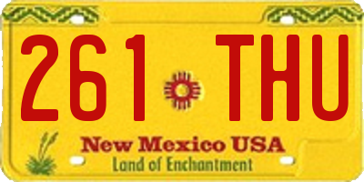 NM license plate 261THU