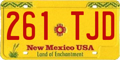 NM license plate 261TJD