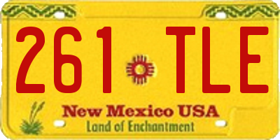 NM license plate 261TLE
