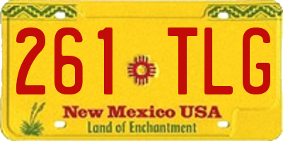 NM license plate 261TLG