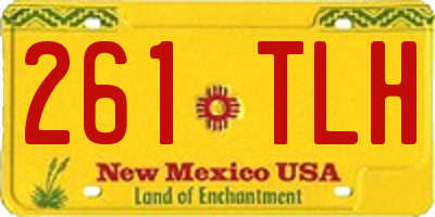 NM license plate 261TLH