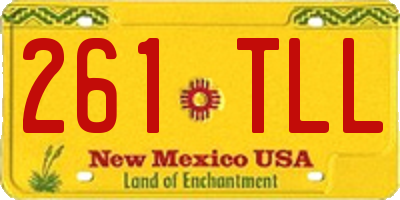 NM license plate 261TLL