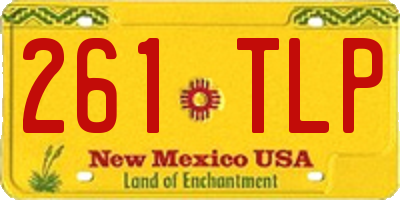 NM license plate 261TLP