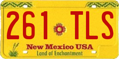 NM license plate 261TLS