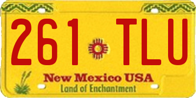 NM license plate 261TLU
