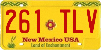 NM license plate 261TLV