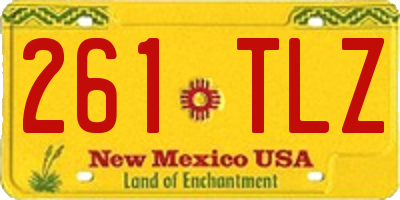 NM license plate 261TLZ