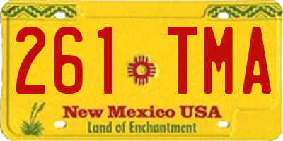 NM license plate 261TMA