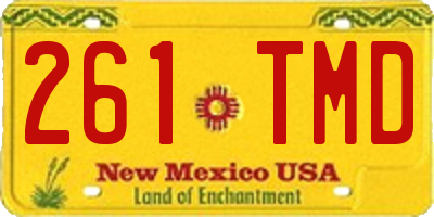 NM license plate 261TMD