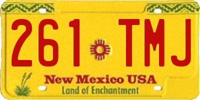NM license plate 261TMJ