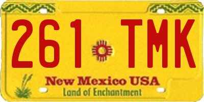 NM license plate 261TMK