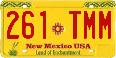 NM license plate 261TMM