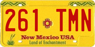 NM license plate 261TMN